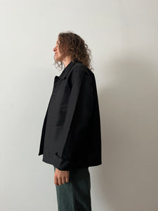 Deadstock Black French Moleskin Work Jacket