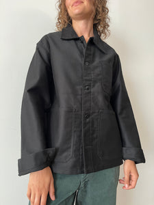 Deadstock Black French Moleskin Work Jacket