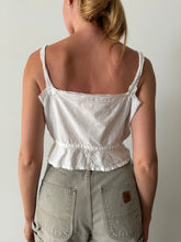 Antique Spiral Eyelet Cotton Tank