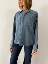40s Blue Cotton Work Shirt