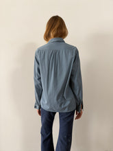 40s Blue Cotton Work Shirt