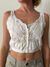 Antique Flower Cutout Cotton Tank