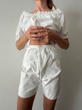 Antique Scallop Edge Cotton Shorts