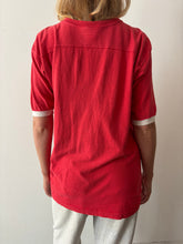 60s Faded Red Cotton Football Tee
