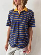 Blue & Yellow Cotton Rugby Polo