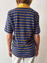 Blue & Yellow Cotton Rugby Polo