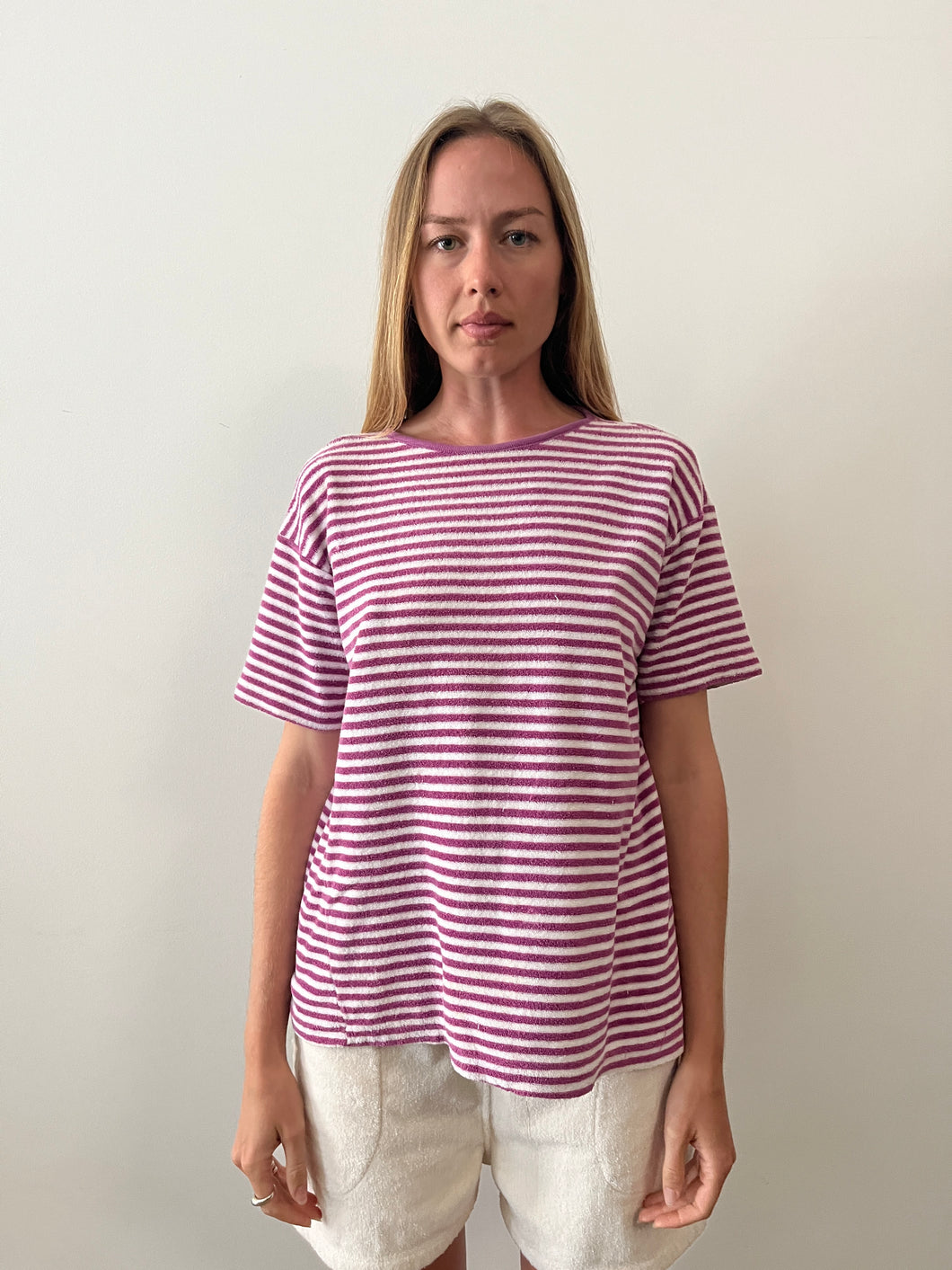 Striped Purple Terry Tee