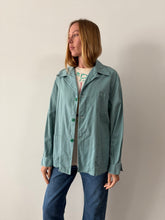 1940s Teal Cotton Twill Work Jacket