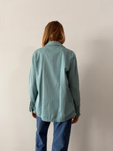 1940s Teal Cotton Twill Work Jacket