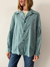 1940s Teal Cotton Twill Work Jacket