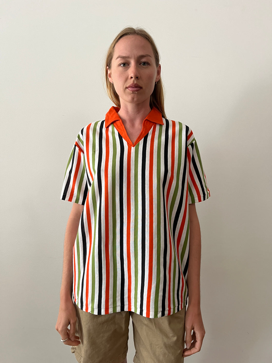 60s Vertical Striped Polo