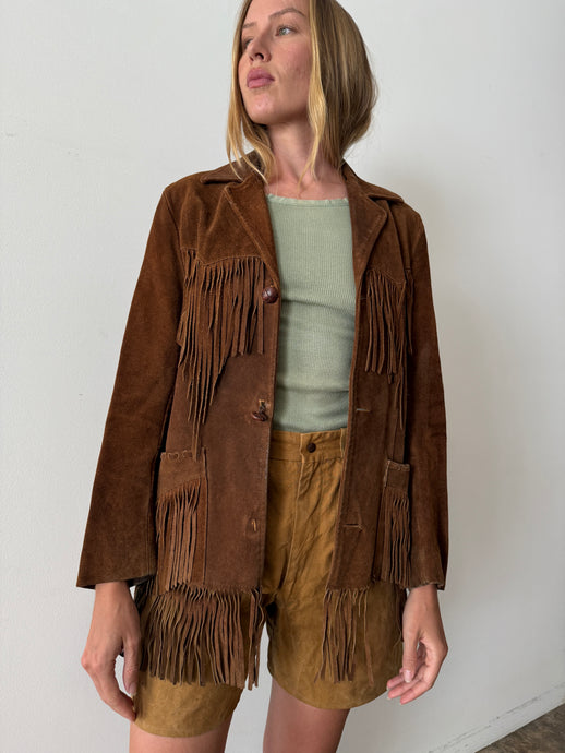 60s Worn-In Suede Fringe Jacket