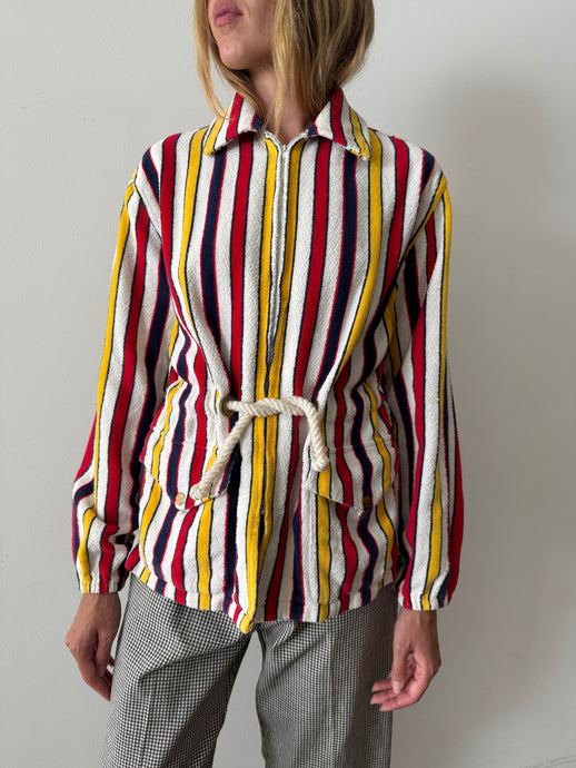 60s Striped Terry Beach Jacket