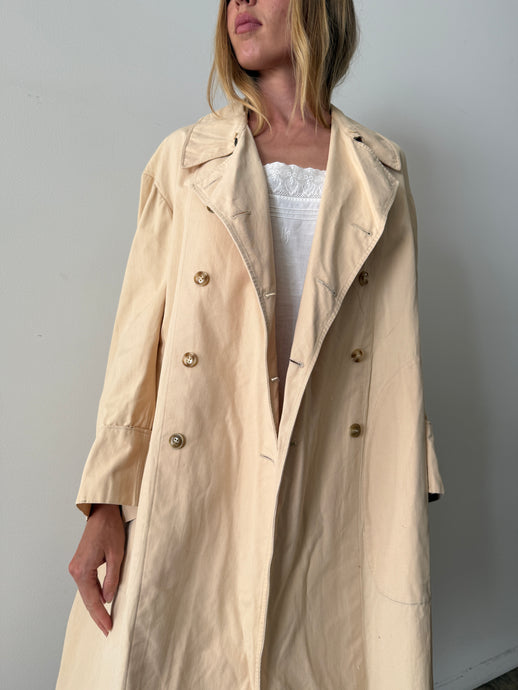 30s/40s French Belle Jardinière Canvas Coat