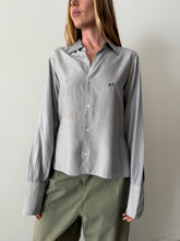 30s/40s French G.T. Monogrammed Pinstriped Shirt