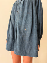 1900s French Indigo Biaude Farm Shirt
