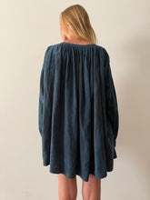 1900s French Indigo Biaude Farm Shirt