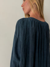 1900s French Indigo Biaude Farm Shirt