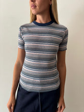 70s Blue Striped Boy's Tee
