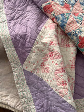 Lavender / Pink Patchwork Handmade Quilt