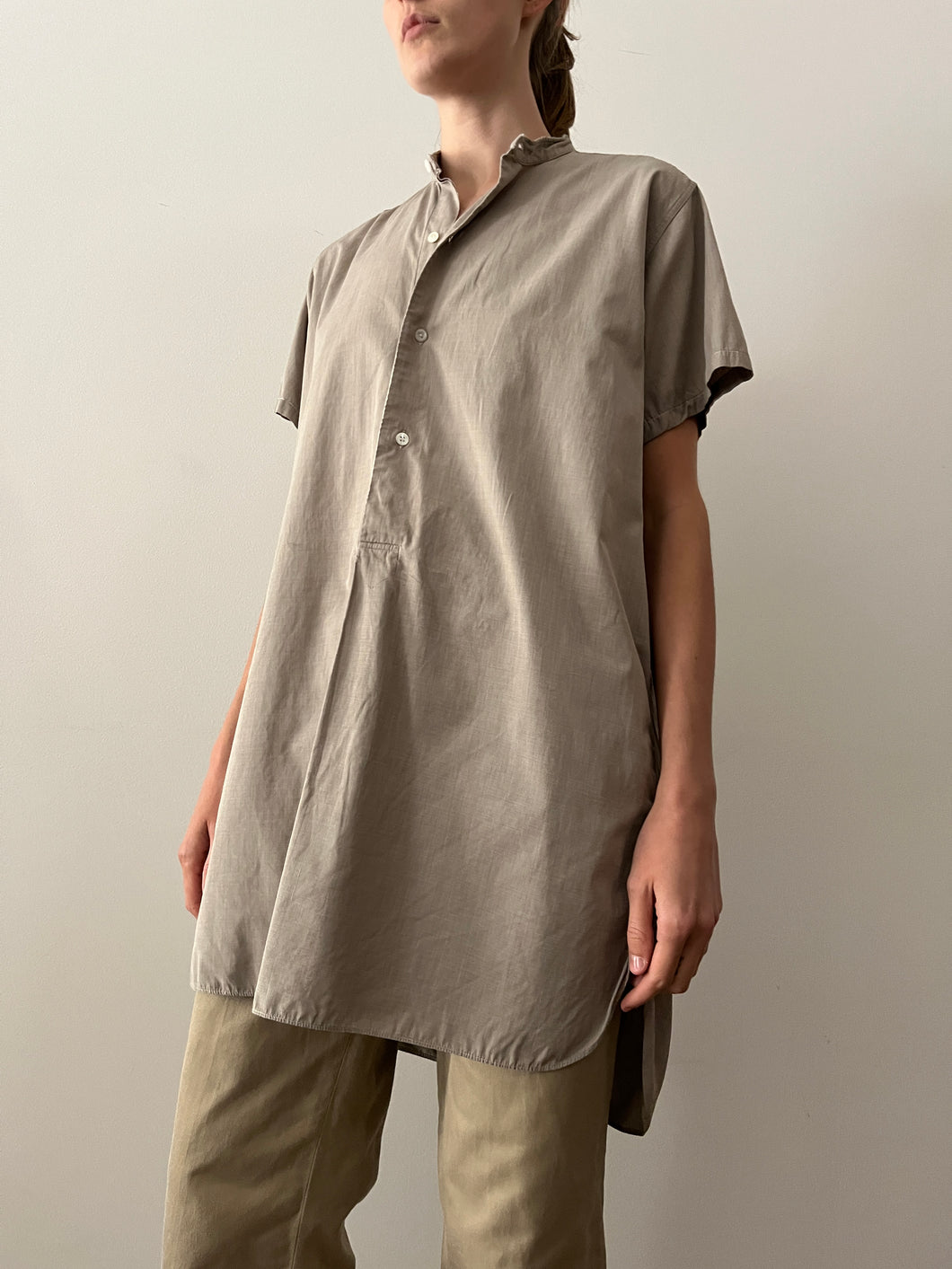 40s/50s Cotton Short Sleeve Pullover Work Shirt